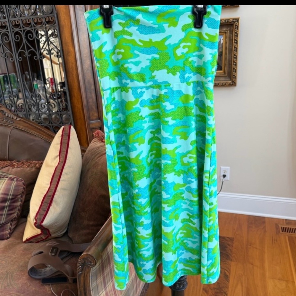 Vibrant Strapless Camouflage Dress